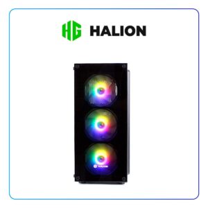 CASE GAMER HALION CROSS R12, 450W REAL, 3 COOLER, VIDRIO TEMPLADO.