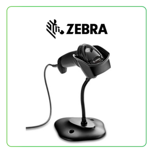 ESCANER LASER DE CODIGO BARRA ZEBRA ( DS2208-SR7U2100SGW ) NEGRO | USB | + SOPORTE