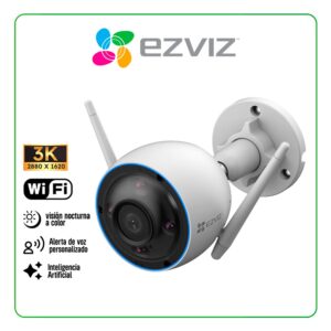 CÁMARA INTELIGENTE EZVIZ H3 3K / WIFI / 5MP / VISIÓN NOCTURNA A COLOR / DETECCIÓN IA / ALERTA DE VOZ / VIDEO H.265 (1900205)