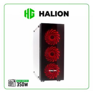 CASE HALION SCORPIO 5490  350W / NEGRO / LED- RGB / 3FAN ( SCORPIO 5490 )