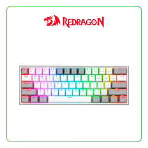 TECLADO MECANICO REDRAGON FIZZ PRO, GRIS Y BLANCO, WIRELESS  (K616-RGB-GW) / IN / SWITCH RED / CABLE USB TIPO-C