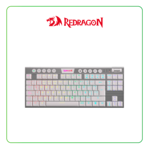 TECLADO MECANICO REDRAGON HORUS TKL WHITE RGB / ESPAÑOL / WIRELESS / SWITCH RED
