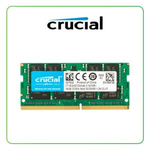 MEMORIA CRUCIAL SODIMM DDR4 16GB PARA LAPTOP, FRECUENCIA 2400MHZ - CT16G4SFD824A (1801123)