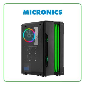 CASE MICRONICS HUNTER-MIC GC800 S/ FUENTE / VIDRIO TEMPLADO / LED - RGB (HUNTER - MIC GC800)