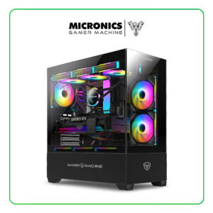 CASE MICRONICS ICube - MIC GC800 GABINETE GAMER C/VIDRIO TEMPLADO, 4FAN RGB, S/FUENTE