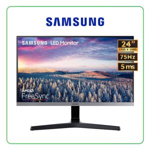 Monitor Plano Samsung sin Bisel 24" FHD 1920 x 1080, 75Hz, PANEL IPS, AMD FREESYNC, 5MS, HDMI/VGA - LS24R350FZNXZA (C200418)