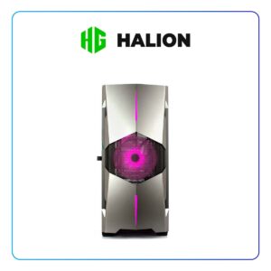 CASE GAMER HALION SPACE-X ATX, 500W REAL, VIDRIO TEMPLADO, COOLER: 01 X 12 COOLER FRONTAL RGB.
