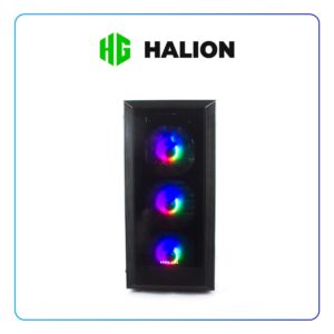 CASE GAMER HALION TRISTAR ATX, 500W REAL, 4 COOLER, VIDRIO TEMPLADO.