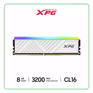 MEMORIA RAM XPG GAMMIX D35G, 8GB DDR4 3200MHZ BLANCO RGB (SP25)