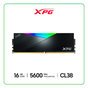MEMORIA XPG LANCER RGB, 16GB, DDR5, 5600 MHZ, CL38, 1.25V - 1.35V - BLACK (AX5U5200C3816G-CLABK)