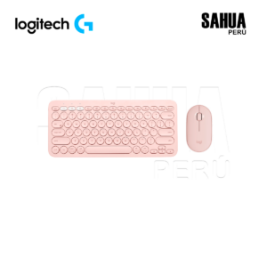 KIT ROSADO MOUSE LOGITECH PEBBLE M350 SILENT ROSADO + TECLADO LOGIETCH K380 MULTI-DEVICE BT ROSADO