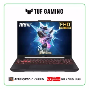 LAPTOP ASUS TUF GAMING A16 FA617NT-A16.R77700 AMD RYZEN 7 7735HS / 16GB RAM / 512GB SSD / 16″ WUXGA (1920x1200) 165Hz / AMD RADEON RX 7700S 8GB / WINDOWS 11