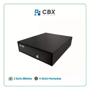 CBX	CS300 Gaveta De Dinero, Metal / 3 Billetes - 4 Monedas / 30 X 36.5 X 9 cm / Negro (90102524)