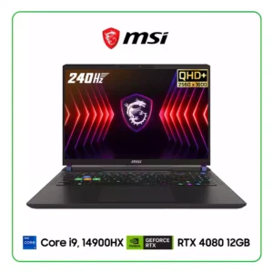 LAPTOP MSI VECTOR 16 HX A14VHG-278US INTEL CORE I9 14900HX / 32GB RAM / 1TB SSD / 16” QHD+ (2560x1600) 240Hz/ NVIDIA RTX 4080 12GB / WINDOWS 11