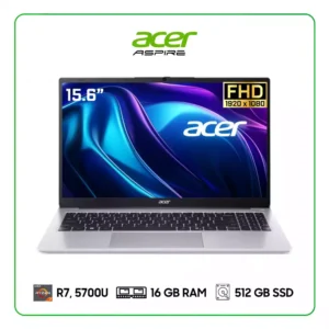 LAPTOP ACER ASPIRE LITE AL15-41P-R27P AMD RYZEN 7 5700U / 16GB RAM / 512GB SSD / 15.6” FHD (1920x1080) / AMD RADEON GRAPHICS / FREEDOS