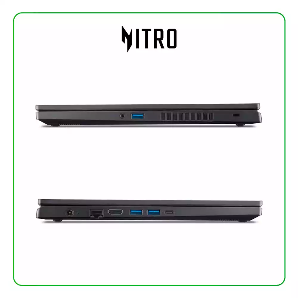 LAPTOP ACER NITRO V 15 ANV15-52-57BB INTEL CORE I5, 13420H / 16GB RAM / 512GB SSD / 15.6” FHD (1920 X 1080) 165HZ / NVIDIA RTX 5050 8GB / WINDOWS 11