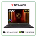 LAPTOP MSI STEALTH A16 AI+ A3XWHG-079US AMD RYZEN AI 9 HX, 370 / 32GB RAM / 2TB SSD / 16" QHD+ (2560 X 1600), OLED, 240HZ / NVIDIA RTX 5070 Ti 12GB / WINDOWS 11 HOME