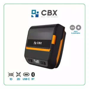 CBX A30E TICKETERA TERMICA PORTÁTIL / 80 MM/SEG / CORTADOR MANUAL / USB-BLUETOOTH / PANTALLA LCD / BLACK / INC FUENTE (90072610)