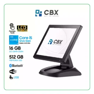 CBX EPOS-6530+ Terminal POS / Intel Core i5-12 / 16GB RAM DDR4 / SSD 512 GB /  Pantalla de 15" HD / Placa Industrial /  WIFI / BT / 03 Años de Garantía / No incluye S.O. (90072610)