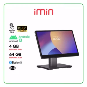 IMIN Swan 2 All in One PUNTO DE VENTAS / Procesador Octa-core 2.0GHz / Android 13 / 4GB RAM + 64GB ROM / Pantalla 15.6" FHD / Sin Impresora / WiFi 6 / Bluetooth 5.4 / Parlante / TF Card (90102521)