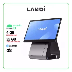 PUNTO DE VENTAS Landi C20 SE All in One / Quad-core CPU, 2.0GHz / Android 13 / 4/32GB / Pantalla 15.6" FHD / WiFi (2.4G/5G)/ Bluetooth 5.0 BLE / Parlante / MICRO SD Card / IP41 (90072610)